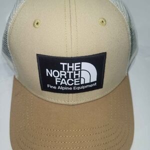 The North Face Beige and Brown Trucker Hat
